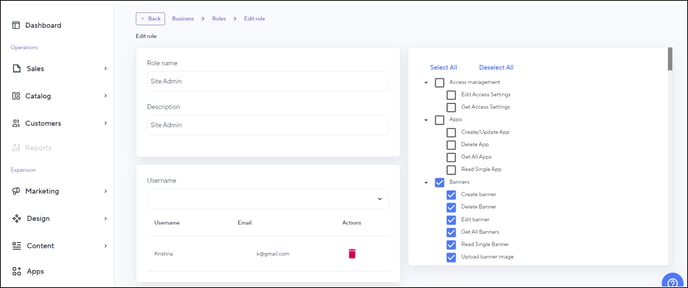 Assign different permissions to roles in different stores 4 additional